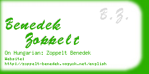 benedek zoppelt business card